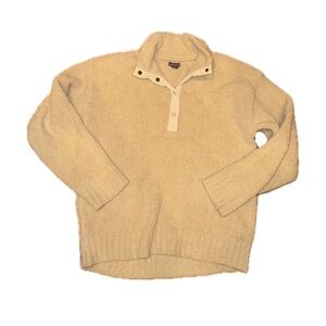 Eddie Bauer Womens Tan Zip-Up Sweater